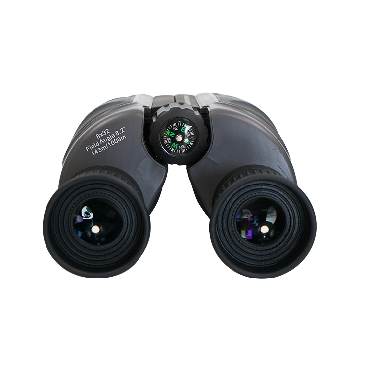 Vendor Supply Anti-Porro Optical Glass Hunting Sports Glass Black Adults Binoculars with Compass Fogproof Binoculars