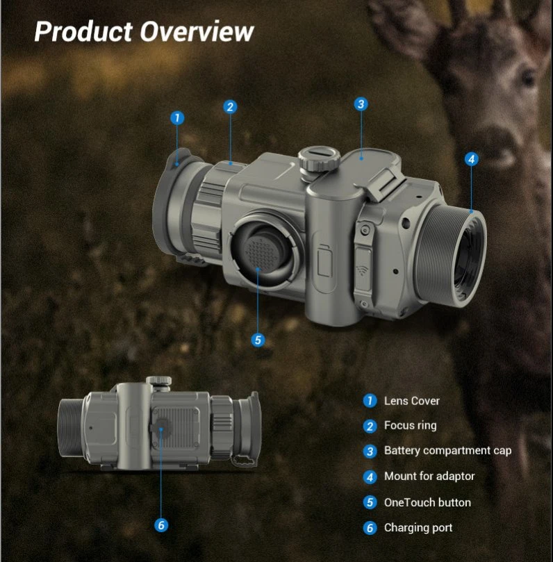 New Arrival Long Distance Thermal Night Vision Front Attachment Thermal Riflescope Clip-on